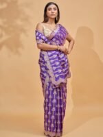 Charita (Purple Scallop Border Saree)