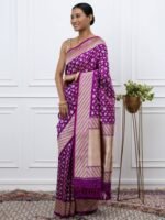 Bhanupriya (Purple Shikargah Kadwa Saree) - Image 2