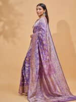 Nandini (Purple Shikargha Kadwa Saree) - Image 3