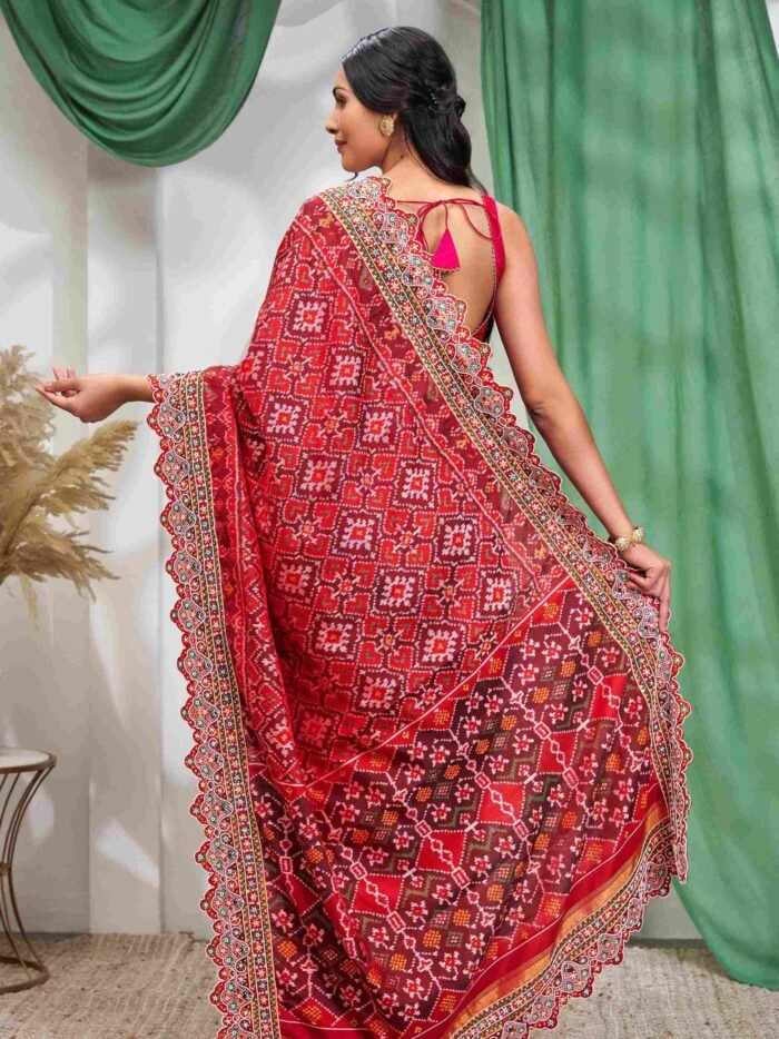 Ratnapushpi (Patola Kutch Work Pearl Silk Saree) - Image 2
