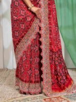 Ratnapushpi (Patola Kutch Work Pearl Silk Saree) - Image 5