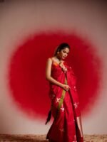 Deepmala (Red Pure Mushru Satin Saree) - Image 2
