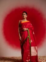 Deepmala (Red Pure Mushru Satin Saree)