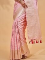 Vaishnavi (Rose Pink Katan Silk Saree) - Image 5