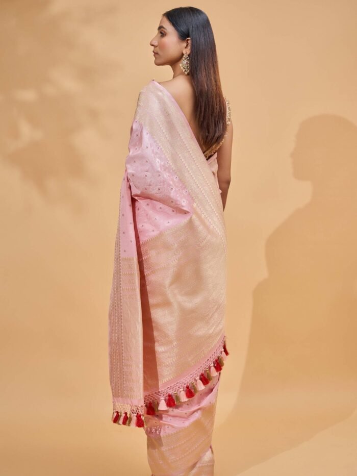 Vaishnavi (Rose Pink Katan Silk Saree) - Image 4