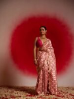 Brinda (Rose Pink Scallop Border Saree)