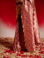 Brinda (Rose Pink Scallop Border Saree) - Image 5