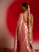 Brinda (Rose Pink Scallop Border Saree) - Image 4