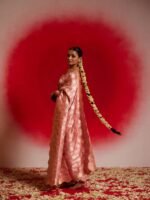 Brinda (Rose Pink Scallop Border Saree) - Image 3
