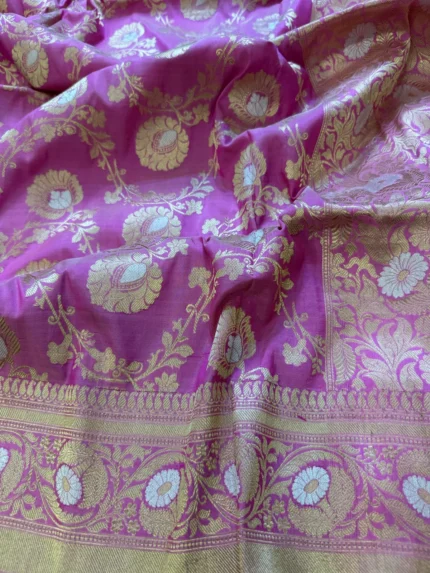 Tarini (Rose Pink Kadwa Jangla Dupatta)