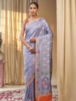 Sharvika (Flowy Banarasi Meenadar Border Saree)