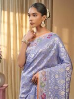 Sharvika (Flowy Banarasi Meenadar Border Saree) - Image 4