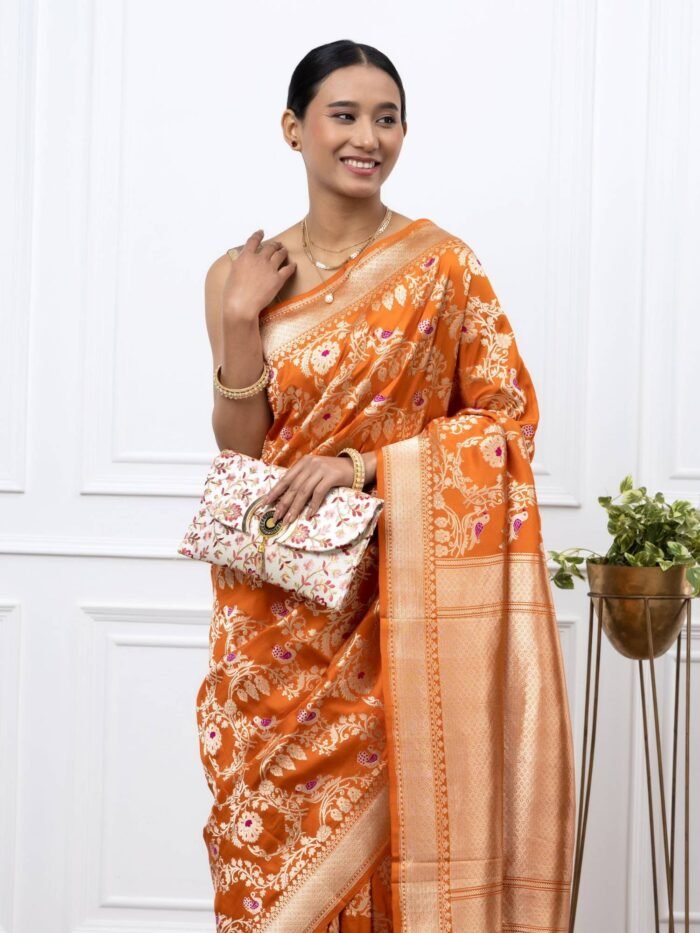 Bhakti (Shikargha Jangla Burnt Orange Saree) - Image 4