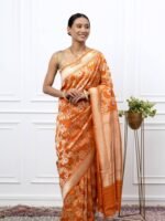 Bhakti (Shikargha Jangla Burnt Orange Saree)