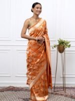 Bhakti (Shikargha Jangla Burnt Orange Saree) - Image 3