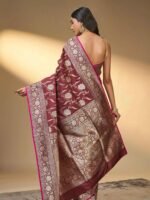 Gulika (Katan Silk Jangla Silver Zari Saree) - Image 2