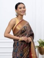 Ojasvini (Srijana Paithani Kalamkari Miniature Saree) - Image 4