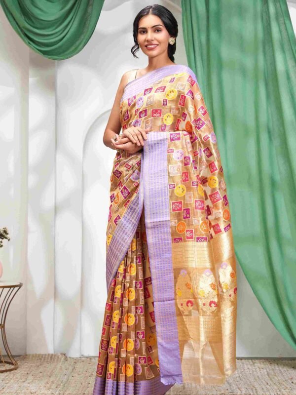 Lavender Handcrafted Banarasi Sarees