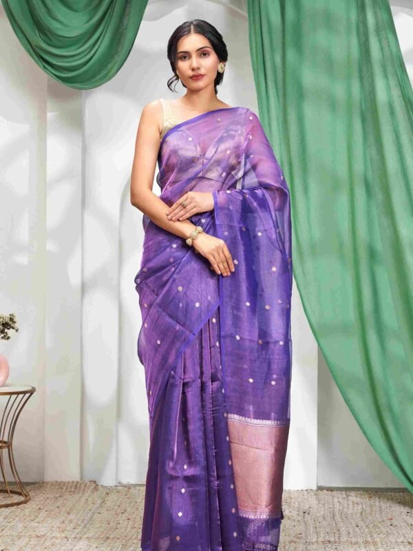 Purple handwork sarees