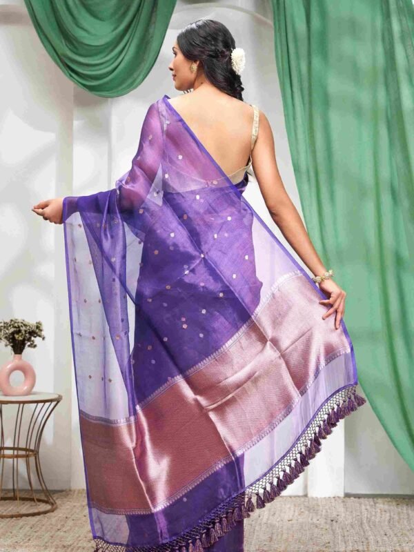 Purple handwork sarees