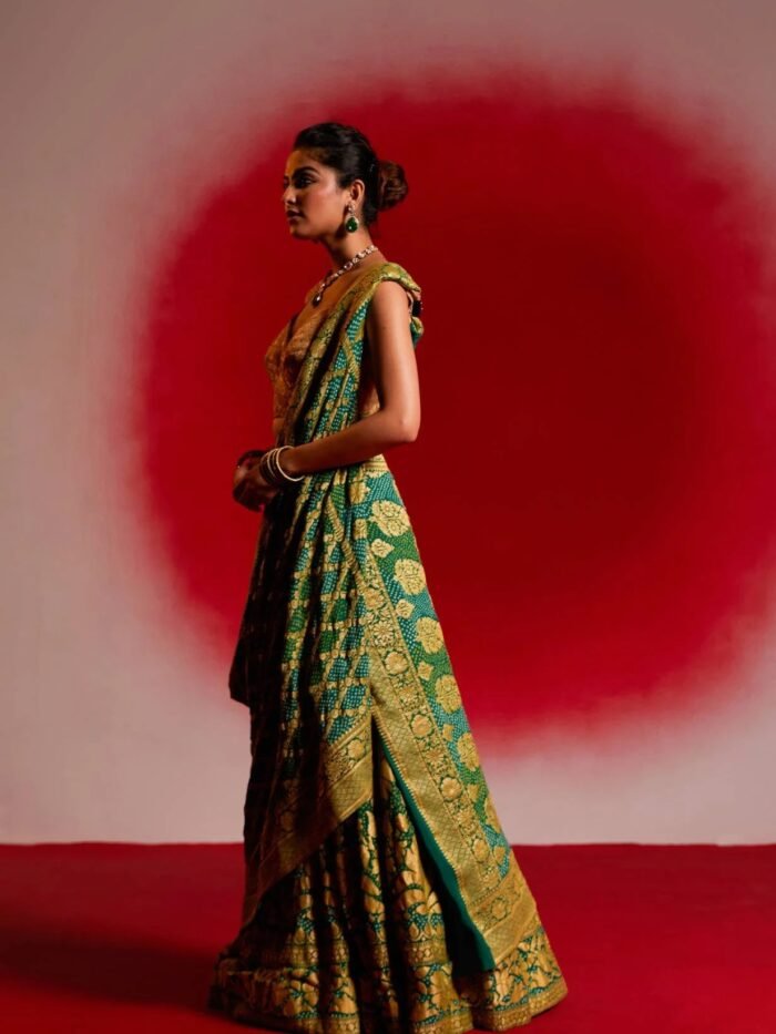 Tanvika (Bandhej Georgette Banarasi Lehenga) - Image 2
