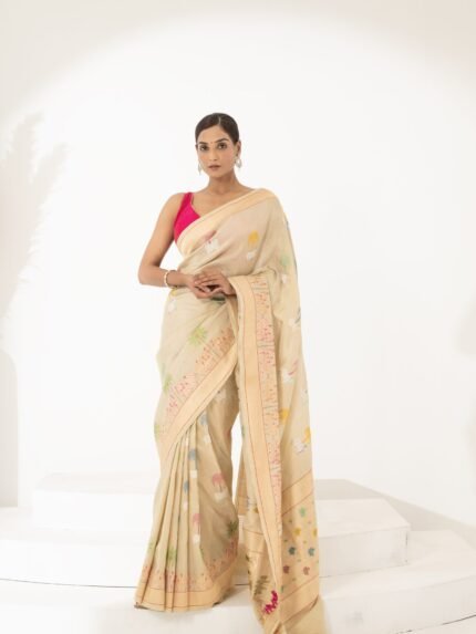 Gitali (Pichwai Inspired Banarasi Tissue Saree)