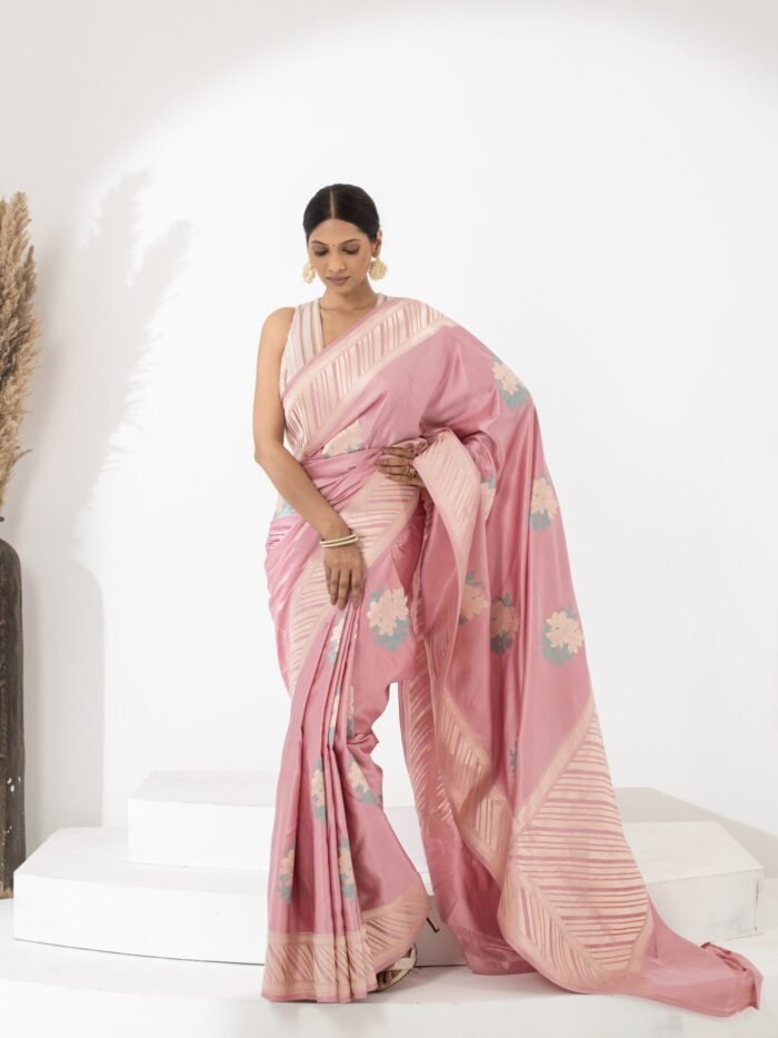 Padmavati (Kadwa Meenakari Floral Mushru Saree) - Image 2