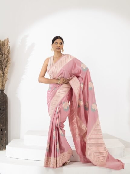 Padmavati (Kadwa Meenakari Floral Mushru Saree)