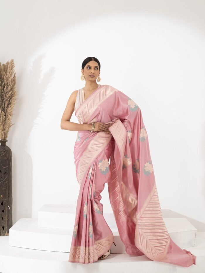 Padmavati (Kadwa Meenakari Floral Mushru Saree) - Image 1