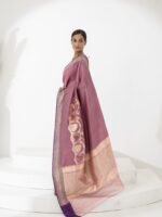 Narmada (Champagne Tissue Jaal Brocade Border Saree) - Image 4