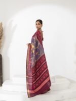 Urvashi (Lavender Pen Kalamkari Patola Saree) - Image 3