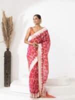 Dayanita (Designer Gota Patti Kadwa Weave Kora Saree) - Image 2