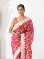 Dayanita (Designer Gota Patti Kadwa Weave Kora Saree) - Image 4