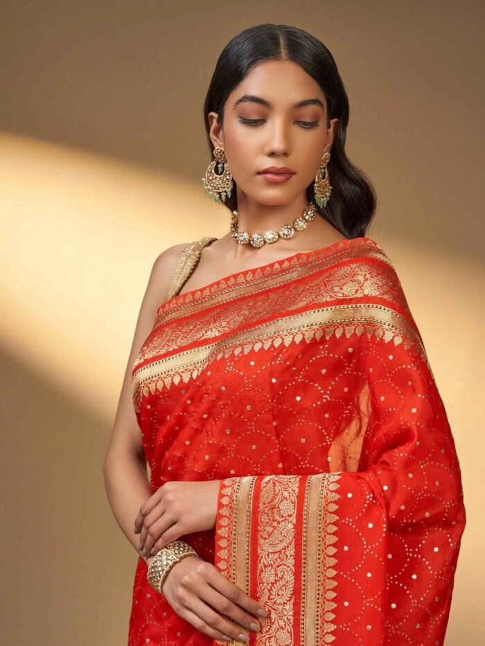 Yashasvini (Mukaish Banarasi Kora Silk Saree) - Image 3