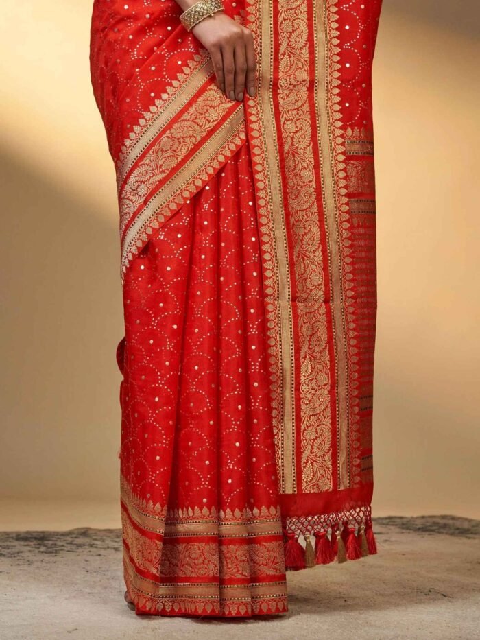 Yashasvini (Mukaish Banarasi Kora Silk Saree) - Image 4