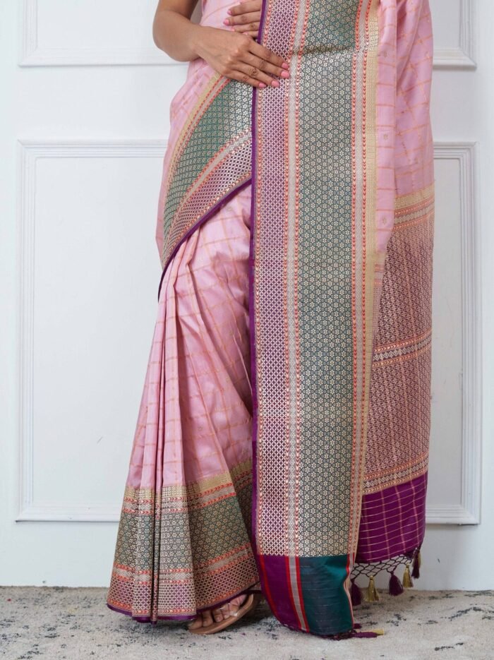 Yugandhara (Vintage Revival Pink Saree) - Image 4