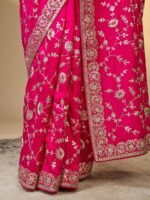 Chamunda (Pink Silk Zardosi Gottapatti Saree) - Image 4