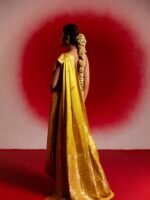 Ambika (Yellow Kadwa Mushru Meena Boota Saree) - Image 3