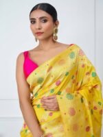 Pavitra (Yellow Meena Gulab Jangla Saree) - Image 4