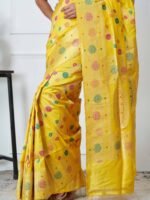 Pavitra (Yellow Meena Gulab Jangla Saree) - Image 5