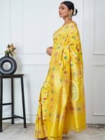 Pavitra (Yellow Meena Gulab Jangla Saree) - Image 3