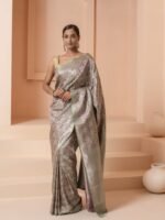 Bhavani (Elegant Jamawar Woven Mushru Saree)