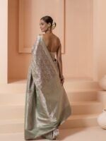 Bhavani (Elegant Jamawar Woven Mushru Saree) - Image 3