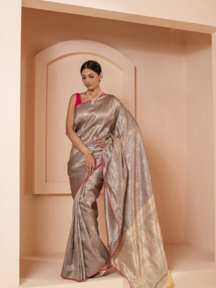 Shanvika (Ethereal Borderless Katan Brocade Saree)