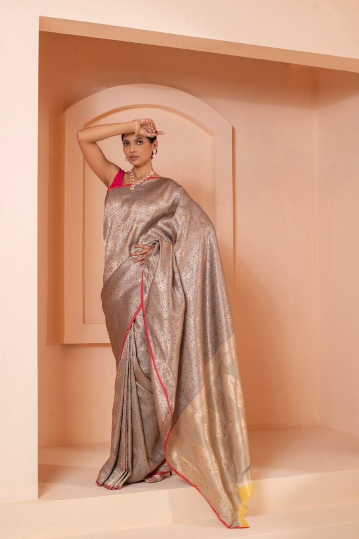 Shanvika (Ethereal Borderless Katan Brocade Saree) - Image 2