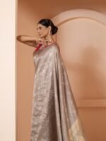 Shanvika (Ethereal Borderless Katan Brocade Saree) - Image 3