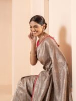 Shanvika (Ethereal Borderless Katan Brocade Saree) - Image 4