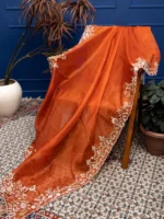 Naimisha (Organza Embroided Orange Suit Set) - Image 2