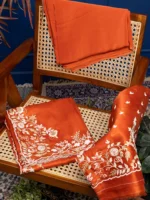 Naimisha (Organza Embroided Orange Suit Set) - Image 3