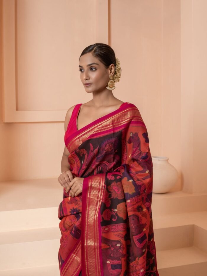 Vasundhara (Paithani Kalamkari Handloom Saree) - Image 4
